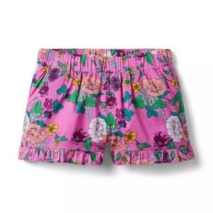 Janie and Jack Pink Floral High Waist Shorts
